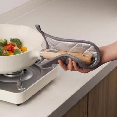 Imagem de Porta-panelas resistentes ao calor, suporte de panela, almofadas quentes, tripé para cozinhar e assar, lavável na máquina de algodão