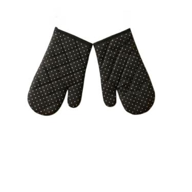 Imagem de Luvas para Forno de Cozinha, Conjunto de 2, Adequadas para FogõEs e Micro-Ondas, DuráVeis e Antiderrapantes(Póa Preto)