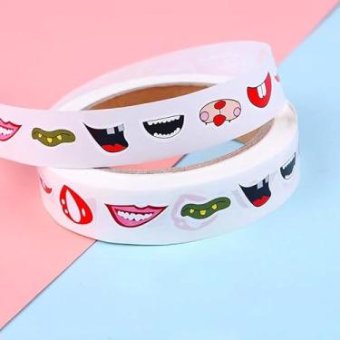 Imagem de Etiquetas adesivas Googly Eye, 1000 peças de adesivos para olhos, olhos para artesanato ou artes artesanais DIY, brinquedos e decoração de casa (Boca engraçada)