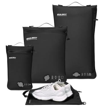 Imagem de Eulant Conjunto de 4 sacos de embalagem a vácuo para viagem com bomba, organizador profissional com zíper IPX8 para malas, mochila, organizadores de embalagem para embalagem de roupas (4 conjuntos sem