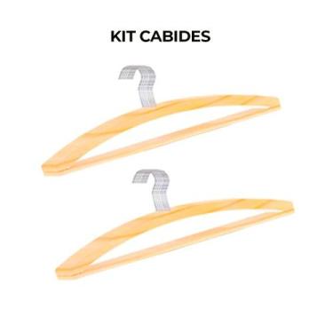 Imagem de OFERTA KIT 12 Cabides de Madeira Tintureiro 40cm Adulto Granel, Haste 