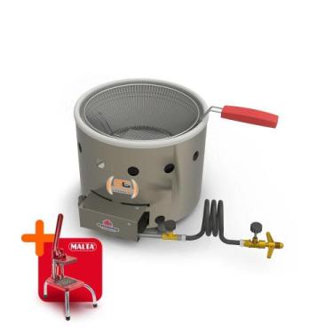 Imagem de Tacho Fritador a Gás Alta Pressão 3L Óleo PR-310G Progás e Cortador de