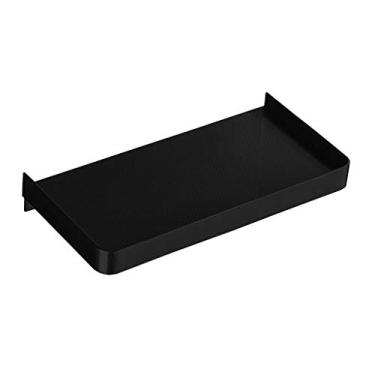 Imagem de Prateleiras flutuantes bandeja de celular de aço inoxidável, prateleira de banheiro e chuveiro, prateleira de armazenamento de cozinha e quarto, instalação sem perfuraçãoc (cor: dourado) (preto