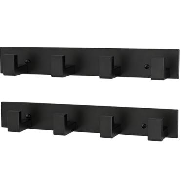 Imagem de Cabide multiuso de parede para jaquetas, bolsas, chaves e toalhas | Organizador de parede com economia de espaço para entrada, banheiro e quarto de crianças, fácil instalação, durável, design Stee