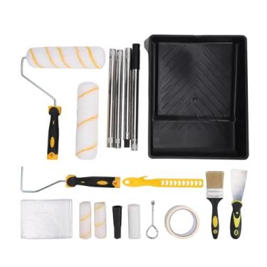 Imagem de Jectse Kit de Rolo de Pintura, 19 Peças de Suprimentos de Pintura DIY Com Poste de Extensão de Aço Inoxidável e Escova de Rolo de 9 Polegadas e 4 Polegadas, para Ferramentas de de (Jetse36FH-11)