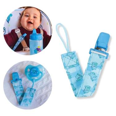Imagem de Prendedor Chupeta TurmaTube ViihTube Super Fecho Azul BabyGo