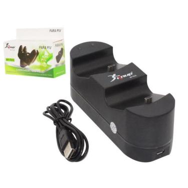 Imagem de Carregador De Controle Dual Para Ps4 Carrega Dois Controles