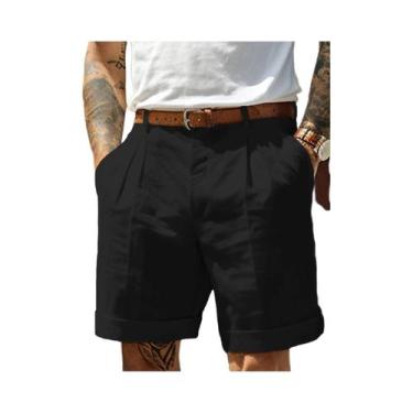 Imagem de Calças Cropped Casuais De Verão Para Homens, Estilo Fashion, Shorts Pa