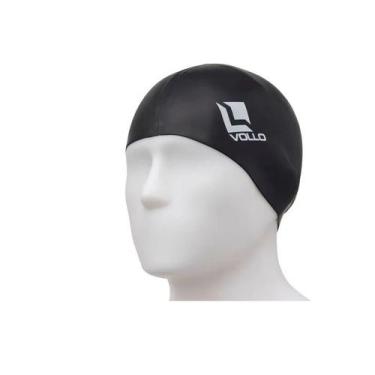 Imagem de Touca de natação silicone preta vollo
