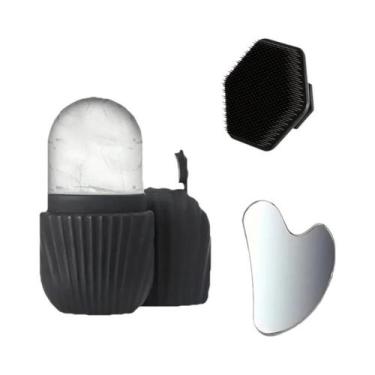 Imagem de Conjunto De Limpeza Facial Em Aço Inoxidável Em Formato De Coração Com