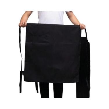 Imagem de Avental De Chef Preto Para Trabalho Em Restaurante, Cozinha, Garçom, C