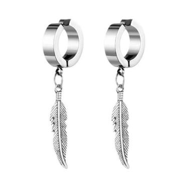 Imagem de Brincos De Clipe Com Pingente De Cruz Da Moda, Sem Furo, Para Homens E