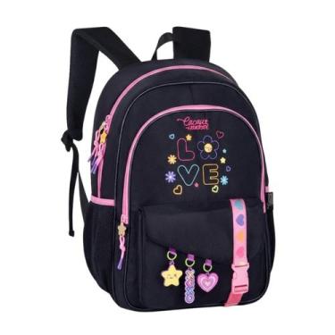 Imagem de Mochila de Costas Youtuber Cacau Haxkar Escolar Passeio Kids Cor:Preto