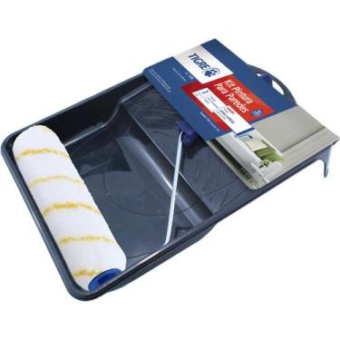 Imagem de Conjunto Para Pintura com 3 Peças (rolo Antirrespingo, Garfo e Bandeja