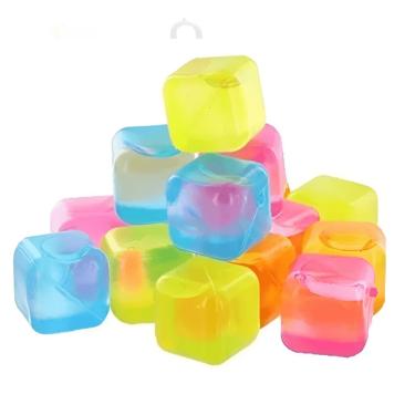 Imagem de 12 Cubos De Gelo Artificial Reutilizável Coloridos variados