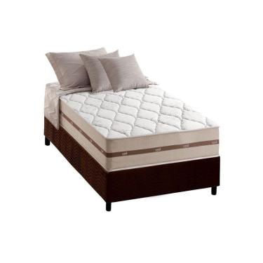 Imagem de Cama Box Solteiro: Colchão Molas Masterpocket Ensacadas Anjos Classic + Base Brown(88X188)