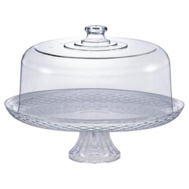 Imagem de Boleira 30cm Com Tampa Acrílica E Prato De Vidro Para Doces - Ruvolo
