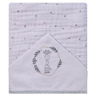 Imagem de Toalha Soft Bebê Bordada Baby Joy Clássicos, Safari Verde