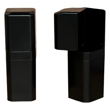 Imagem de Porta Escovas e Creme Dental Oem Adesivo para Organização de Itens de Higiene Bucal em Plástico Preto Kit 2 Pcs