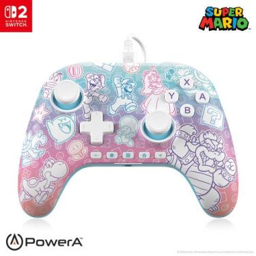 Imagem de Controle PowerA Switch 2 Mushroom Com Fio USB 3m Licenciado Nintendo O