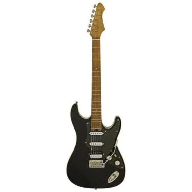 Imagem de Guitarra Elétrica Aria Pro II 714-DG Fullerton com Vibrato Estilo Vintage Black Aria Gu...