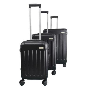 Imagem de Kit Malas de Viagem 4 peças ABS Giratória - PAIVA BAG, Preto