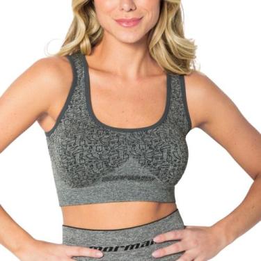 Imagem de Top Fitness De Microfibra Sem Costura Anatômico Sport  Para Academia S