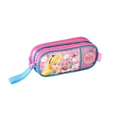 Imagem de Estojo Escolar Duplo Médio Disney Alice Azul Clio Style
