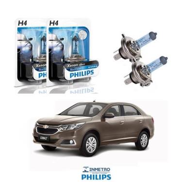 Imagem de Lâmpadas Farol GM Cobalt até 2016 em diante Philips H4 BlueVision