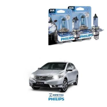 Imagem de Lâmpadas Farol city Philips H4 BlueVision