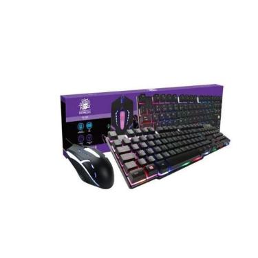 Imagem de Kit Teclado Gamer Nemesis + Mouse Gamer LED RGB 015-0052