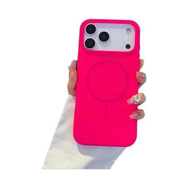 Imagem de Capa De Silicone Líquido Magnética De Luxo Para iPhone 17 pro Max Com 