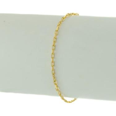 Imagem de Pulseira Masculina Ouro 18k 750 Maciça Cadeado Curto 20 Cm 20 Cm - JOI
