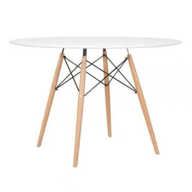 Imagem de Mesa Laráz Jantar Redonda Eames Eiffel Tampo Mdf Branco - Laraz