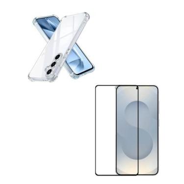 Imagem de Kit Película 3D de Vidro + Capa Silicone TPU Para Samsung Galaxy S25 F