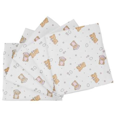 Imagem de Fralda de Pano Luxo para Bebê 5 Unidades Pixuxu, Feminino