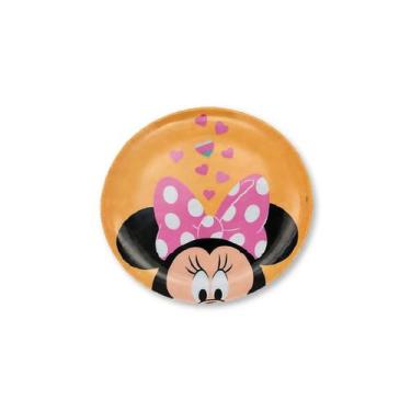 Imagem de Prato Raso Melamina 20cm Minnie Resistente Infantil - TUUT