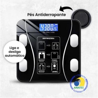 Imagem de Balança Corporal Bioimpedância Digital 140kg C/ Bluetooth - MBR
