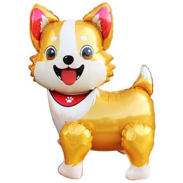 Imagem de Balão DOINIDAMI Corgi 68x48 cm de Papel Alumínio para Festa