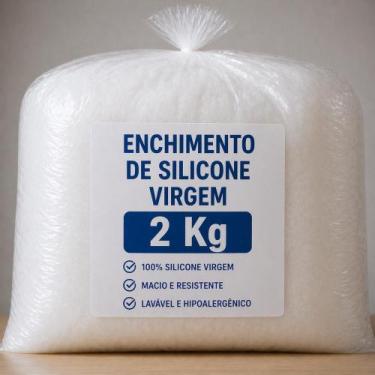 Imagem de Enchimento Fibra de Silicone Macia 100% Virgem Para Almofadas e Traves