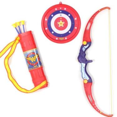 Imagem de Arco e Flecha Mulher Maravilha Infantil com Flechas e Alvo para Brinca