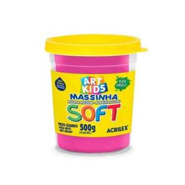 Imagem de Massinha de Modelar Soft 500g Rosa - Acrilex
