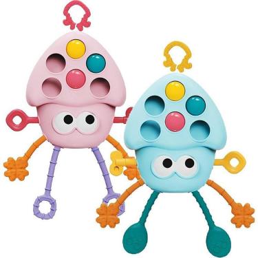 Imagem de Mordedor e Chocalho Interativo Polvo 2 em 1 Estimulo Sensorial para Bebes +4 Meses Toy Mix