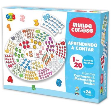 Imagem de Brinquedo Pedagógico Aprendendo a Contar de 1 ao 20 Colorido 45x30cm GGB Plast