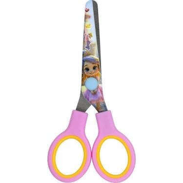 Imagem de Tesoura Escolar BRW Fantasy Princesa Decorada com Cabo Ergonômico Emborrachado 13cm