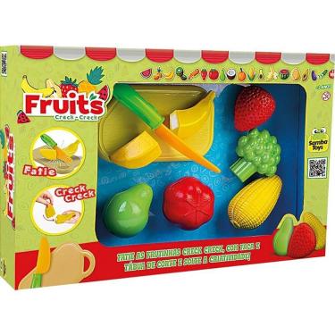 Imagem de Brinquedo Frutinha Crec-Crec com Tábua e Faca de Plástico Samba Toys
