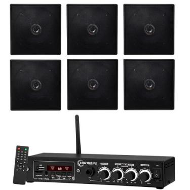 Imagem de COMP Kit Amplificador THS 1900 60W Rms Receiver Taramps + 6 arandelas 