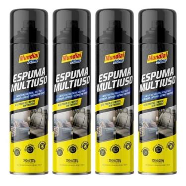 Imagem de Kit 4 ESPUMA MULTIUSO LAVANDA MUNDIAL PRIME 300ML/251G
