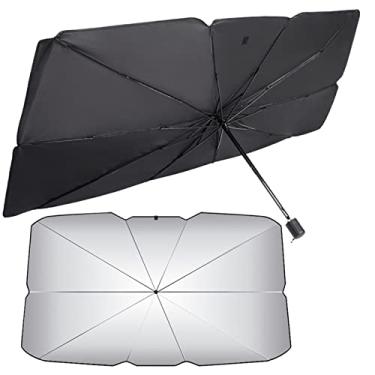 Imagem de Pára-sol da janela dianteira do carro, pára-brisa dianteiro dobrável do carro, pára-brisa dianteiro do carro protetor UV para capas de pára-brisa do carro