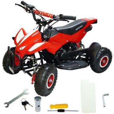 Imagem de Mini Quadriciclo Infantil Gasolina Atv 49CC 2T Cross Trilha Off Road Importway WVATV-002V Vermelho